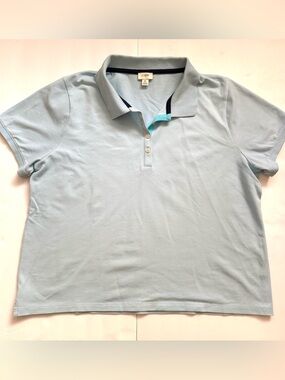 J.Crew Women’s Light Blue Polo Shirt Size XL